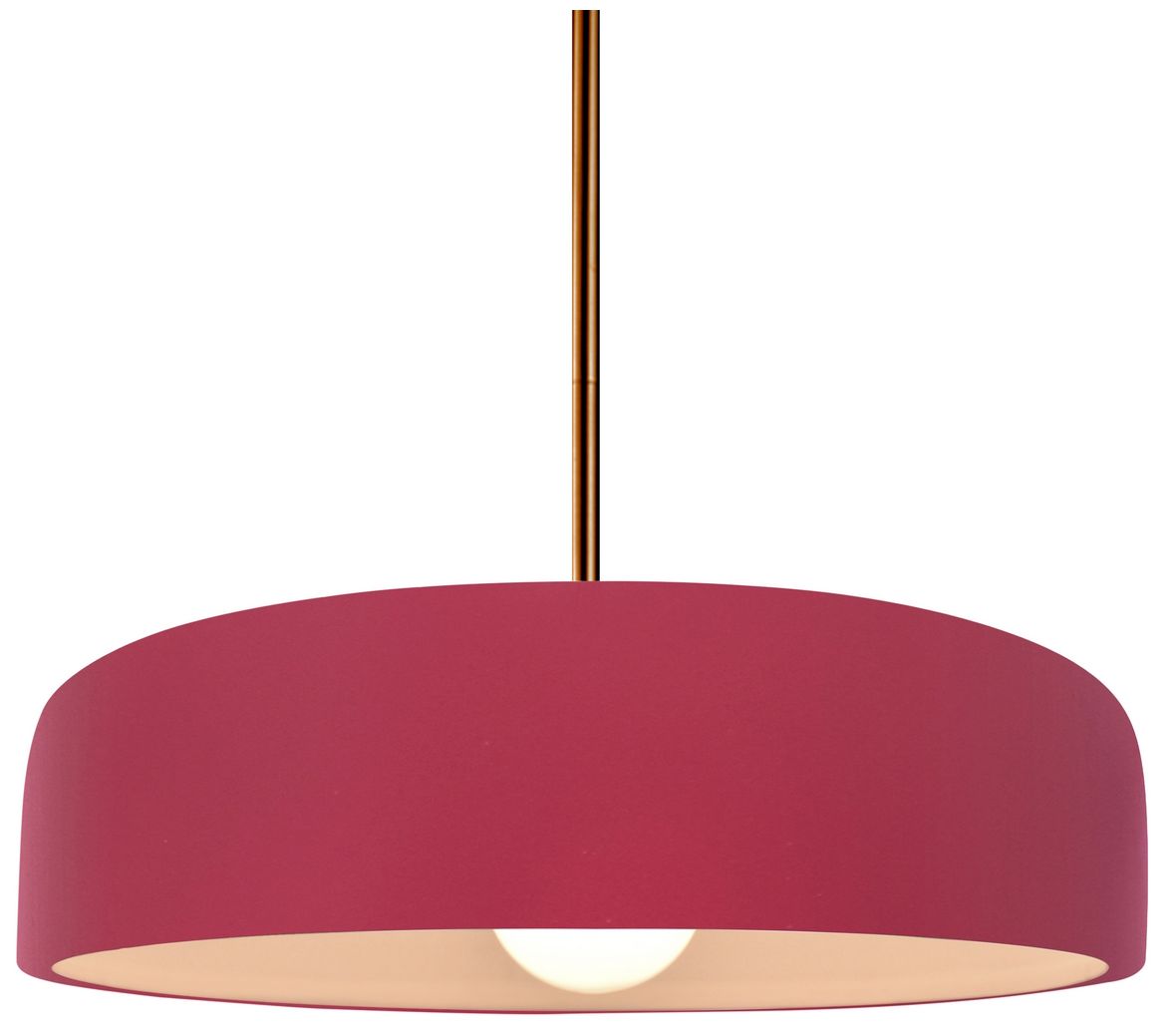 Radiance Spire 13"W Cerise, Matte Black LED Pendant - Rigid Stem
