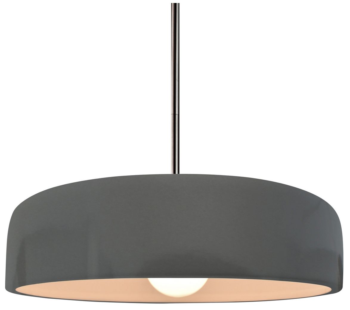 Radiance Spire 13"W Matte White, Brushed Brass LED Pendant - Rigid Stem