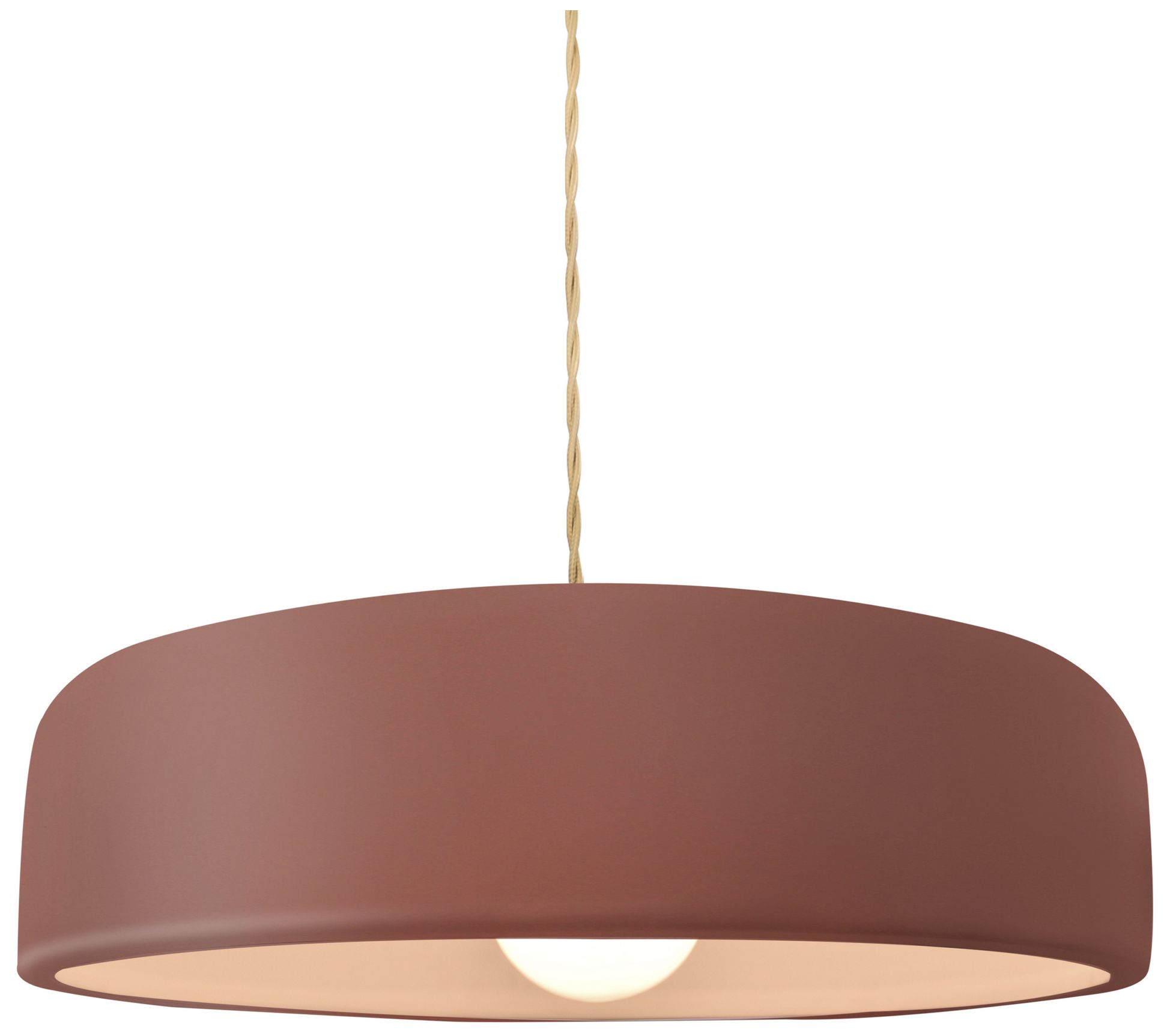 Radiance Spire 13" Wide Canyon Clay LED Pendant With Beige Twist Cord