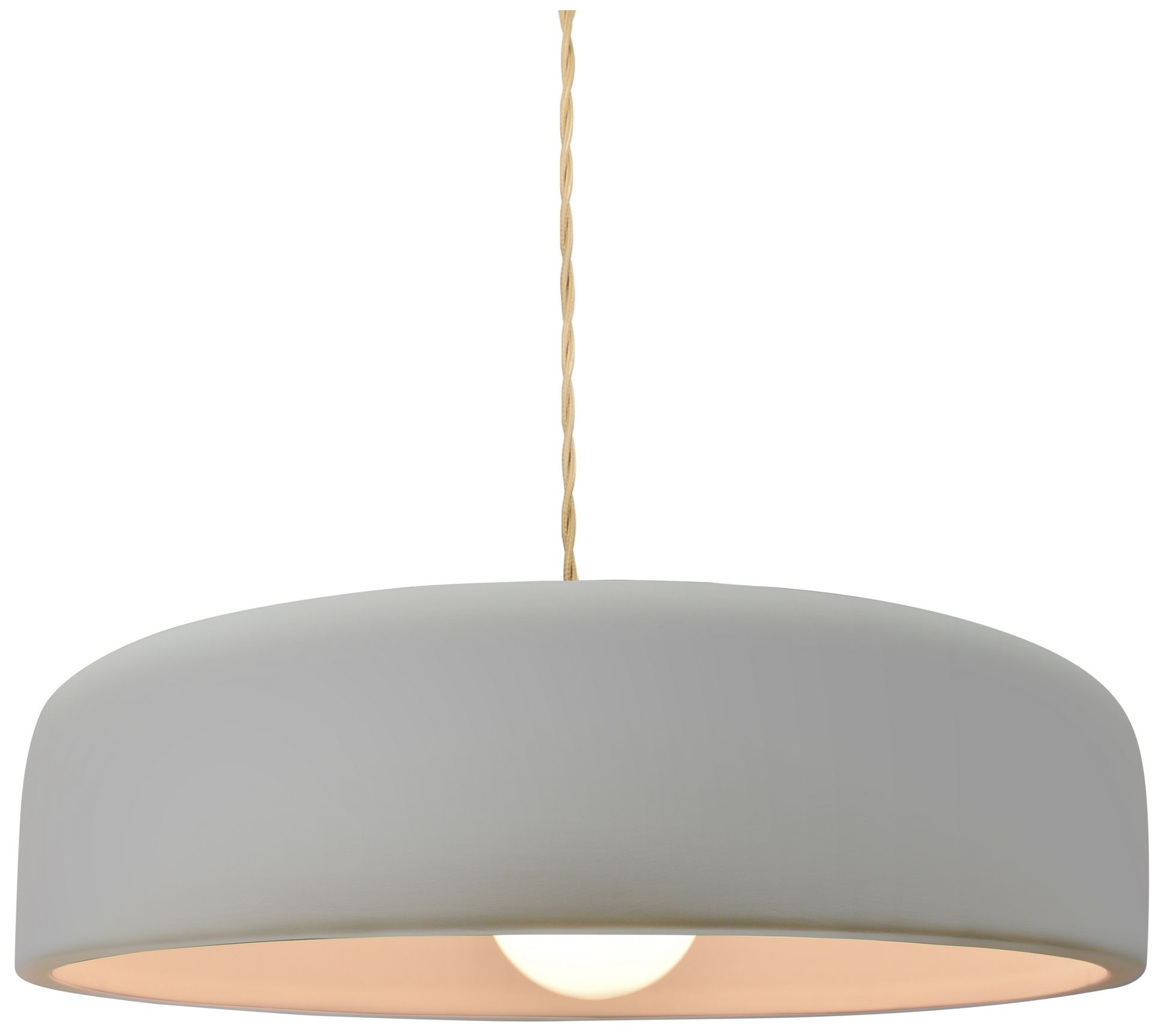 Radiance Spire 13" Wide Matte White Pendant With Nickel Beige Twist Cord
