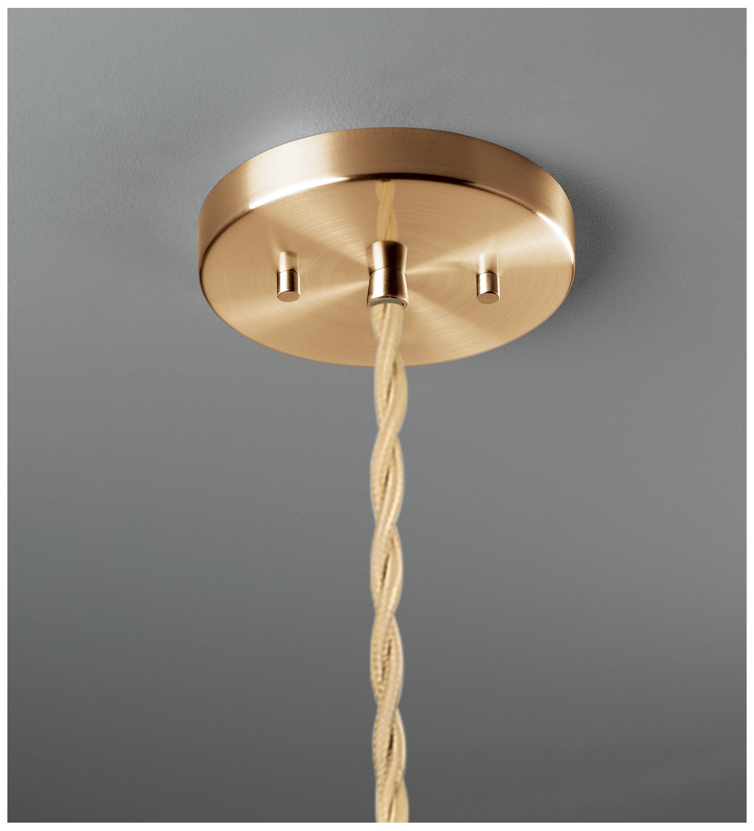 Image 3 Radiance Spire 16"W Bisque LED Pendant w/ Brushed Brass Beige Twist Cord more views
