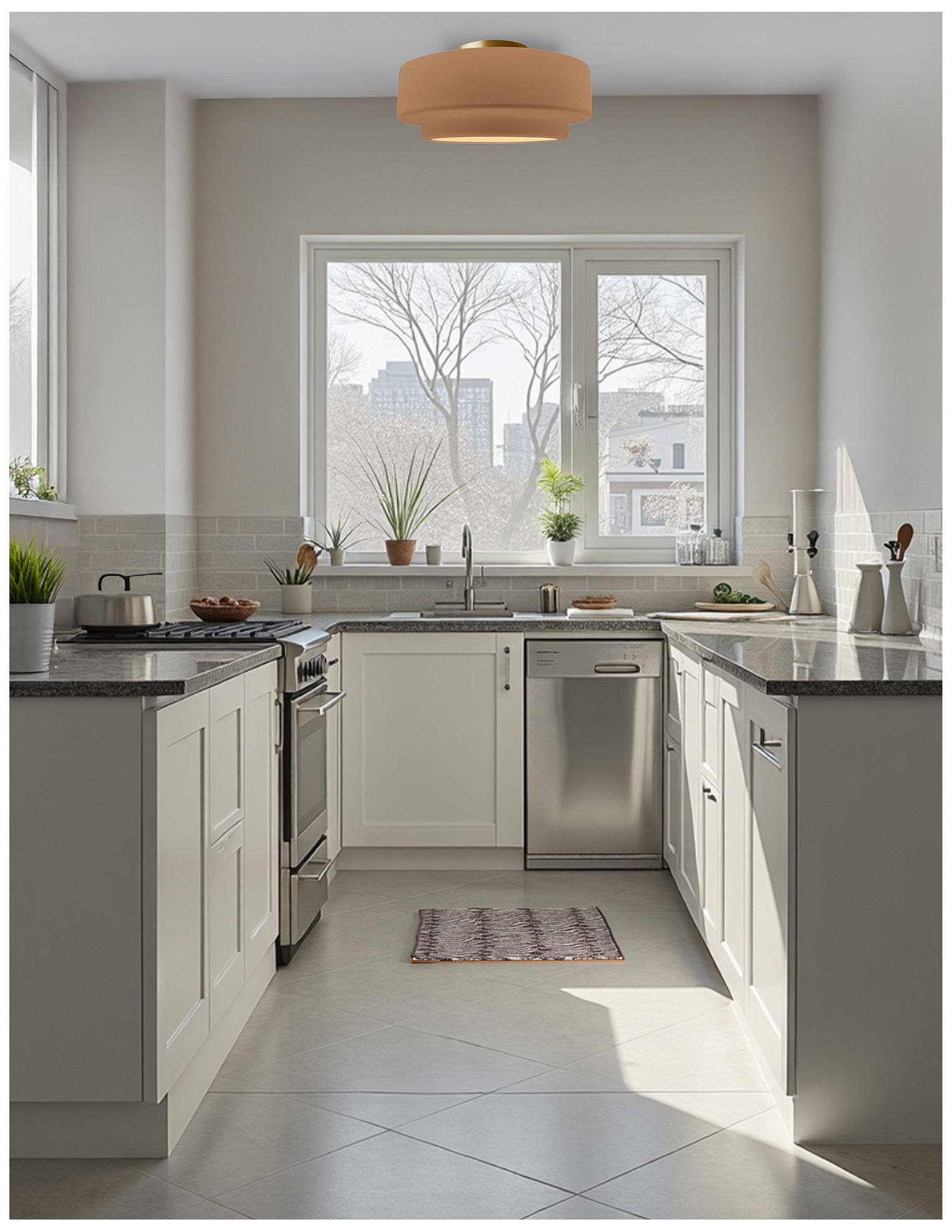 Image 4 Radiance Tier 12" Wide Adobe Brushed Bra more views