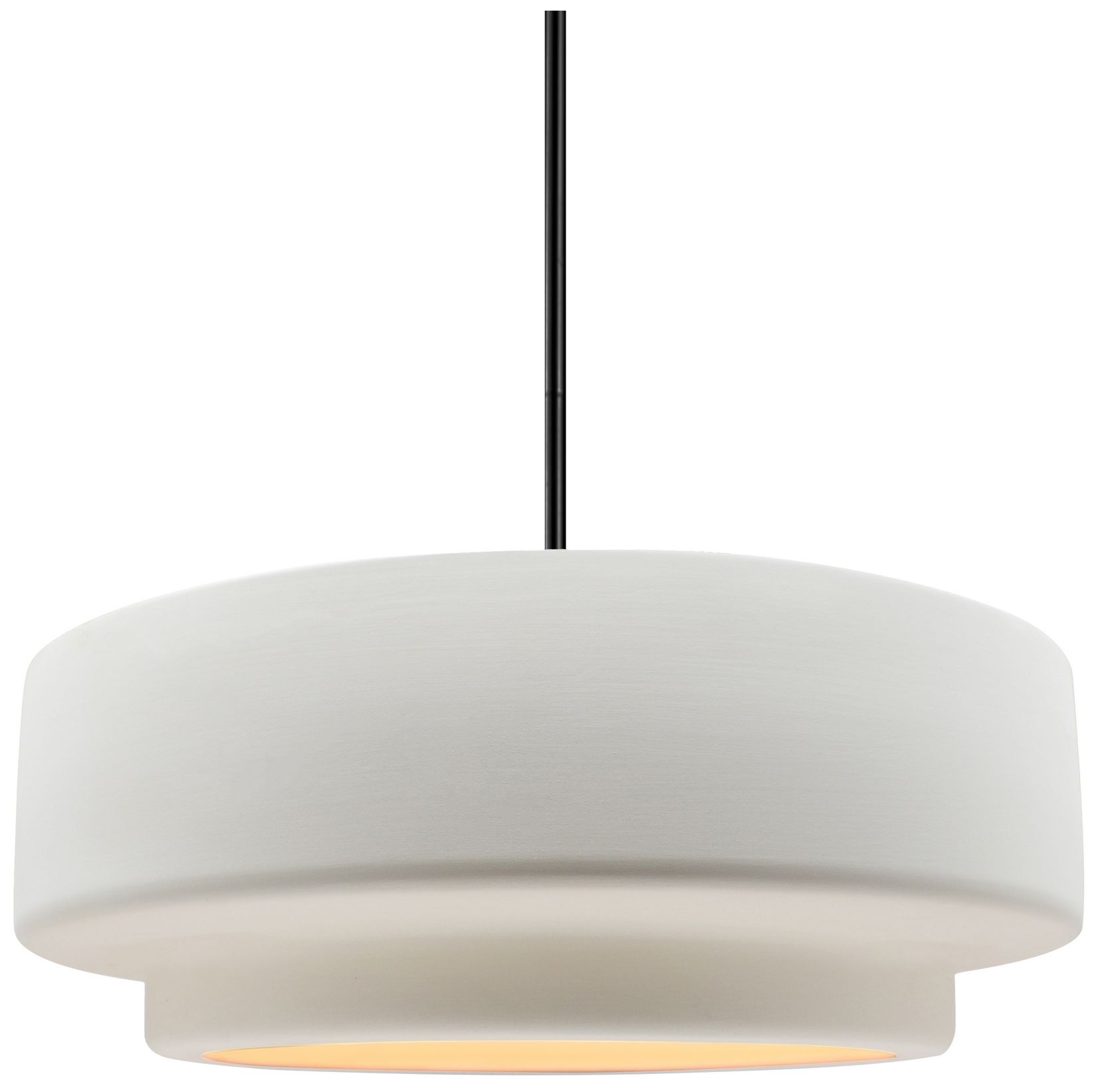 Radiance Tier 12" Wide Bisque Pendant With Rigid Stem