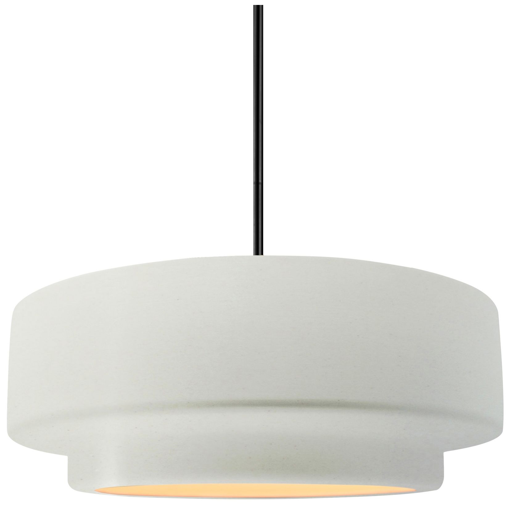 Radiance Tier 12" Wide Matte White LED Pendant With Rigid Stem