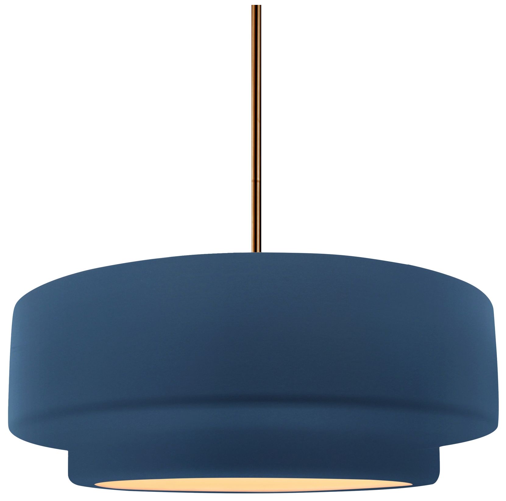 Radiance Tier 12" Wide Midnight Sky Pendant With Brushed Brass Rigid Stem