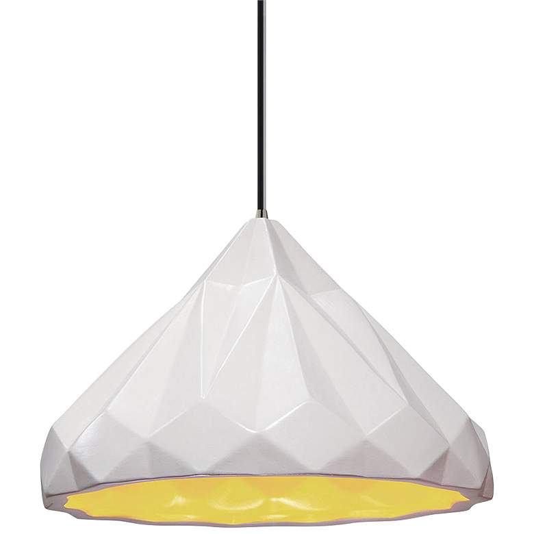 Image 1 Radiance™ Geometric 12"W White Ceramic Mini Pendant