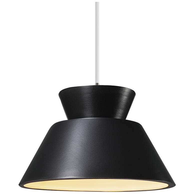 Image 1 Radiance - Trapezoid 1-Light Pendant - LED - Carbon - Matte Black - Nickel