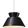 Radiance - Trapezoid 1-Light Pendant - LED - Carbon - Matte Black - Nickel