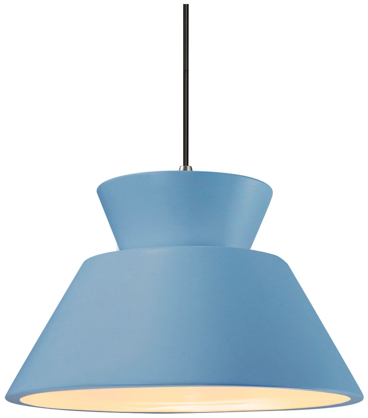 Thumbnail1 of Radiance Trapezoid 14"W Sky Blue, Polished Chrome LED Pendant