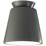 2_Radiance Trapezoid 7 1/2" Wide Pewter Green LED Ceramic Ceiling Light