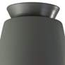 3_Radiance Trapezoid 7 1/2" Wide Pewter Green LED Ceramic Ceiling Light more views