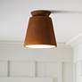 Radiance Trapezoid 7 1/2" Wide Real Rust LED Ceramic Ceiling Light