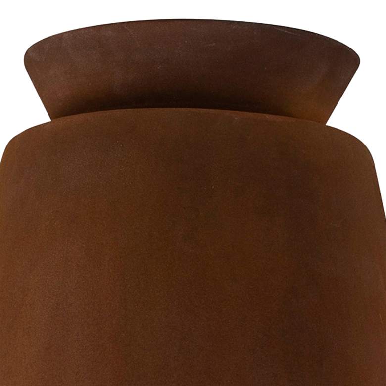 Image 3 Radiance Trapezoid 7 1/2" Wide Real Rust LED Ceramic Ceiling Light more views
