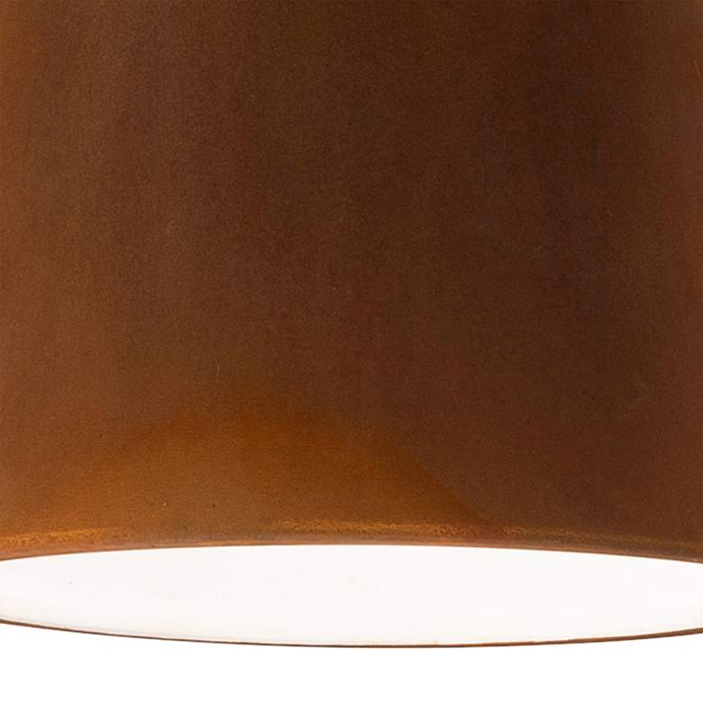 Image 4 Radiance Trapezoid 7 1/2" Wide Real Rust LED Ceramic Ceiling Light more views