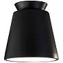 Radiance Trapezoid 7 1/2"W Carbon Black LED Ceramic Ceiling Light
