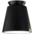 Radiance Trapezoid 7 1/2"W Carbon Black LED Ceramic Ceiling Light