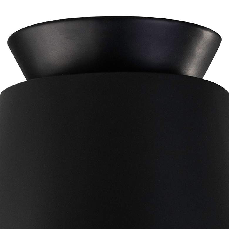 Image 3 Radiance Trapezoid 7 1/2"W Carbon Black LED Ceramic Ceiling Light more views