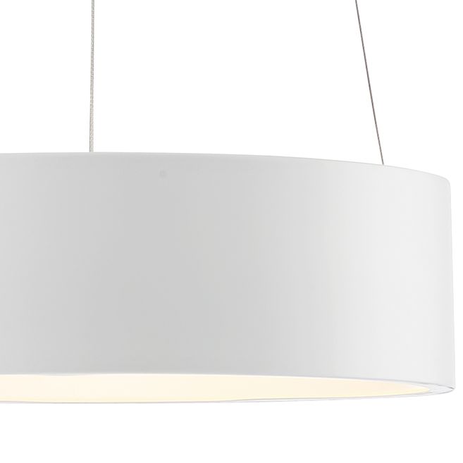 large white drum pendant light