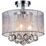 1_Radiant 3 Light Drum Shade Flush Mount With Chrome Finish
