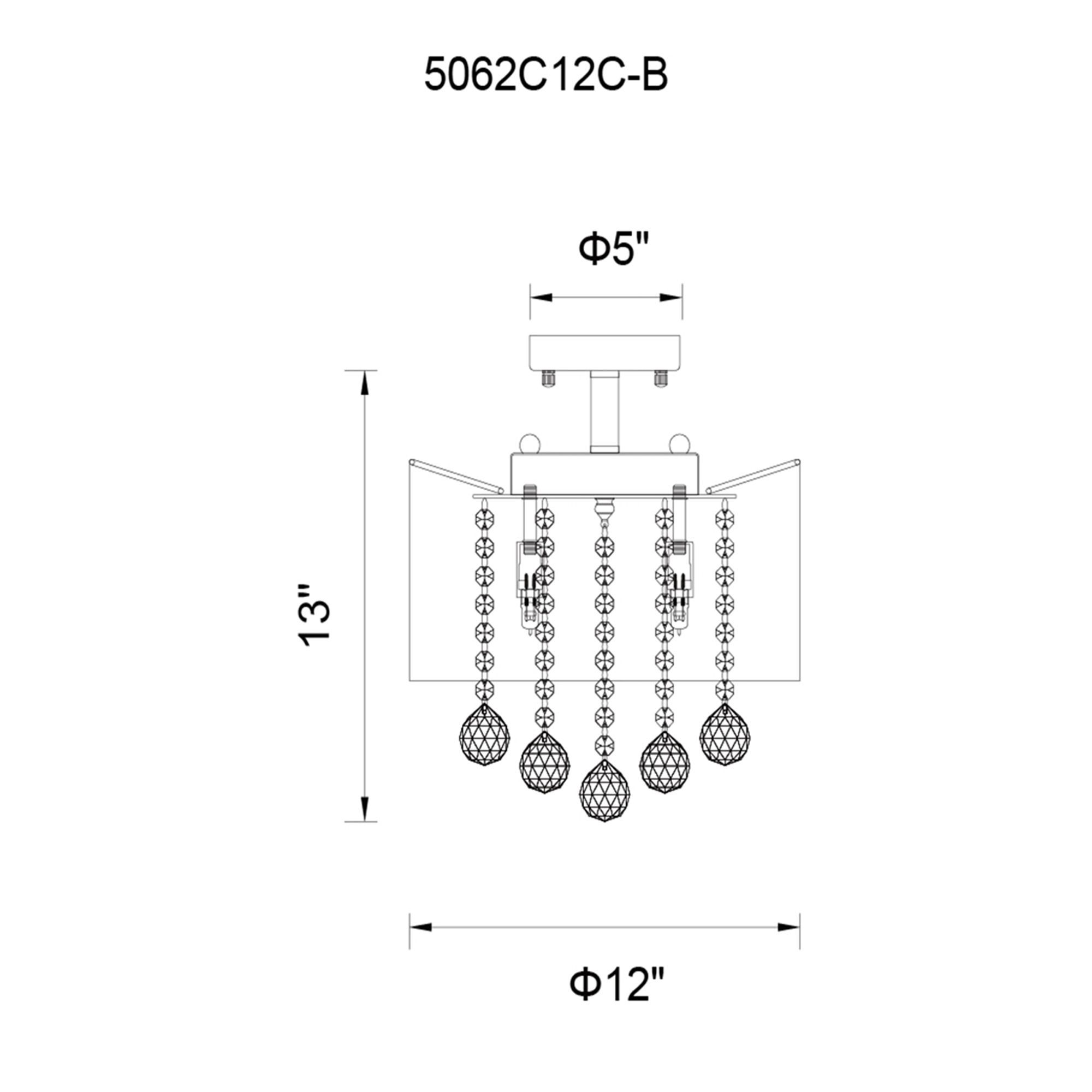 Image 2 Radiant 3 Light Drum Shade Flush Mount With Chrome Finish more views