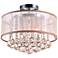 Radiant 6 Light Drum Shade Flush Mount With Chrome Finish