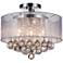Radiant 6 Light Drum Shade Flush Mount With Chrome Finish