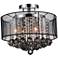 Radiant 6 Light Drum Shade Flush Mount With Chrome Finish