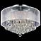 Radiant 9 Light Drum Shade Flush Mount With Chrome Finish