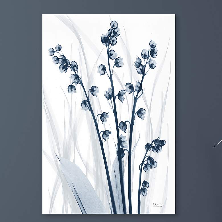 Image 2 Radiant Blues 1 48" High Tempered Glass Graphic Wall Art