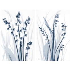Radiant Blues 1 and 2 64&quot;W 2-Piece Glass Graphic Wall Art Set