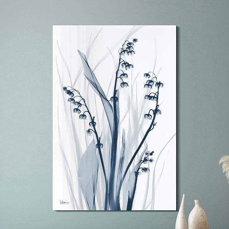 Image 2 Radiant Blues 2 48" High Tempered Glass Graphic Wall Art