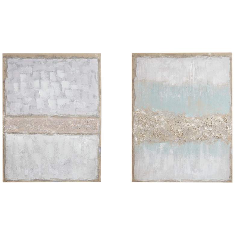 Image 2 Radiant Flatland 28" High 2-Piece Canvas Wall Art Set