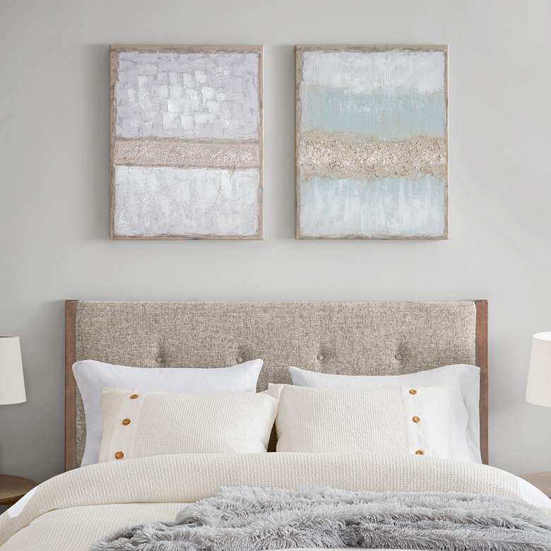Image 1 Radiant Flatland 28" High 2-Piece Canvas Wall Art Set