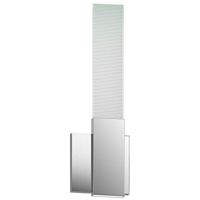 Image 1 Radiant Lines&#8482; 15 inchH Polished Chrome LED Wall Sconce