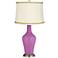 Radiant Orchid Anya Table Lamp with Relaxed Wave Trim