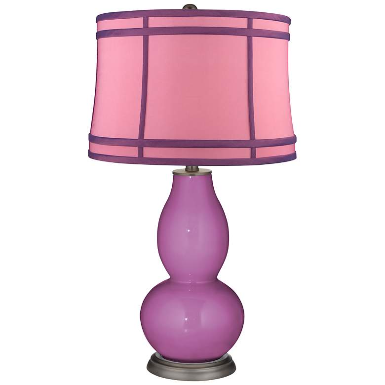 Image 1 Radiant Orchid Hot Pink Colorblock Double Gourd Lamp