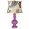 Radiant Orchid Paisley Floral Shade Apothecary Table Lamp