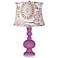 Radiant Orchid Purple Flowers Shade Apothecary Table Lamp