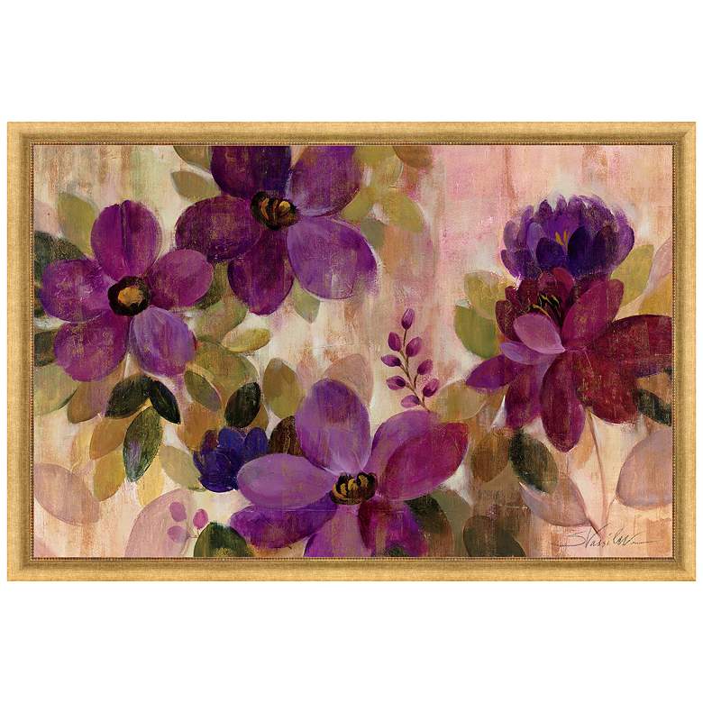 Image 1 Radiant Purple Flowers 36 inch Wide Framed Canvas Wall Art