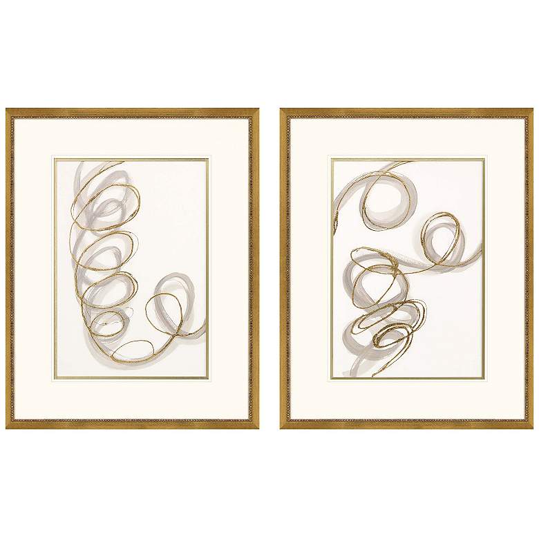 Image 1 Radiant Spiral I 23"W x 29"H Framed Art Set of 2