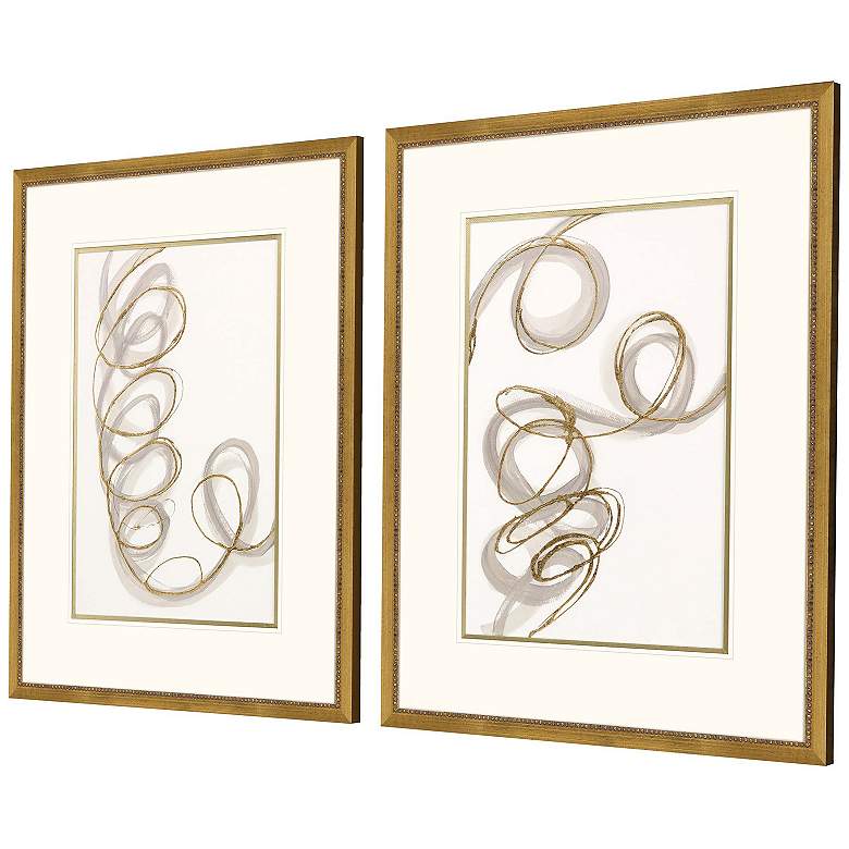 Image 2 Radiant Spiral I 23"W x 29"H Framed Art Set of 2 more views