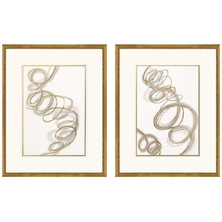 Image 1 Radiant Spiral II 23"W x 29"H Framed Art Set of 2