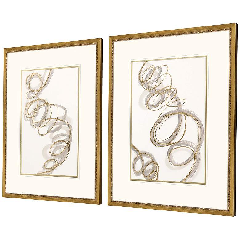 Image 2 Radiant Spiral II 23"W x 29"H Framed Art Set of 2 more views