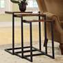 Radison Chestnut Wood and Black Nesting Tables Set of 3