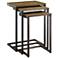 Radison Harvest Oak and Aged Iron Nesting Tables Set of 3