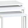 Radison White Wood and Metal Nesting Tables Set of 3