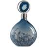 Rae 18 1/2" High Sky Blue Iridescent Glass Bottle