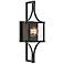 Raeburn 18" High Matte Black and Brass Outdoor Wall Light