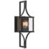 Raeburn 18" High Matte Black and Brass Outdoor Wall Light
