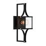 4_Raeburn 18" High Matte Black and Brass Outdoor Wall Light more views